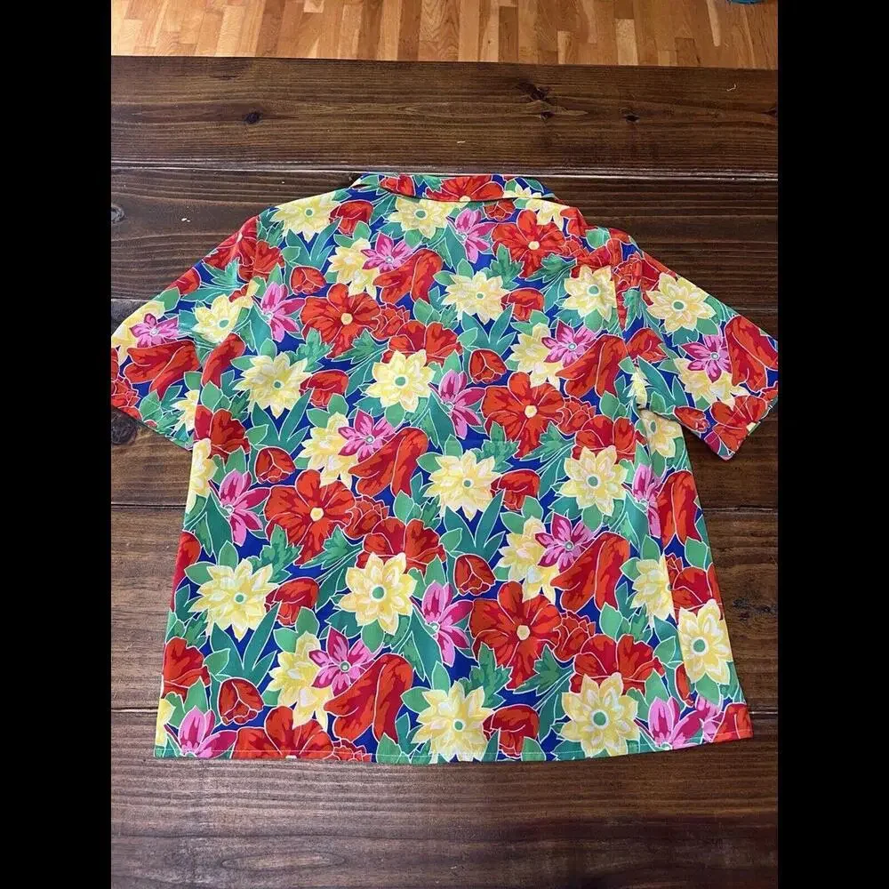Vintage Haberdashery Hawaiian Shirt SZ 12 Medium Floral Pattern​ - Picture 4 of 4